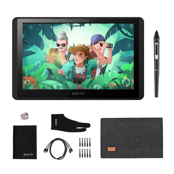 BOSTO 12HD-A 11.6 Inch Graphics Drawing Tablet Monitor 1366x768 Display 8192 Pressure Level Passive Technology Drawing Tablet