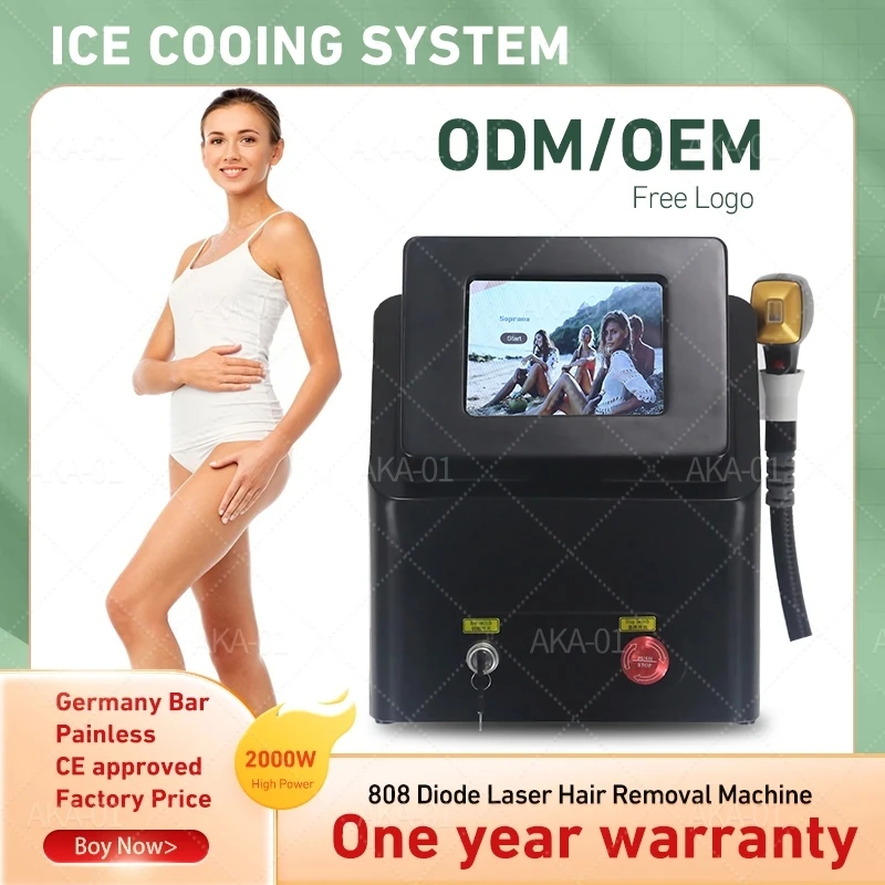 

2024 Newest 2000W 808nm Diode Laser 3 Wavelength 755 808 1064nm Hair Removal Machine Cooling Head Painless Epilator Face Body
