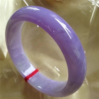 Send Certificat Natural Burmese Jade And Purple 54-62mm Bracelet Elegant Princess Jewelry