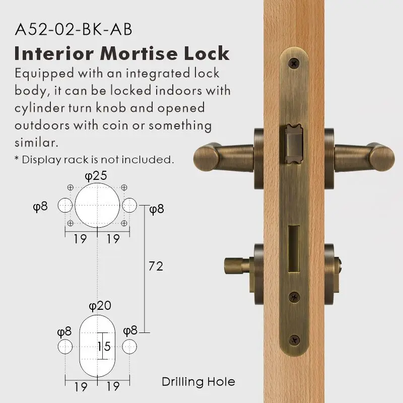 ARTISAN 52S 56S メッキ 2本セット Nurlin Brass Cross Knurled Interior Door Handle Passage
