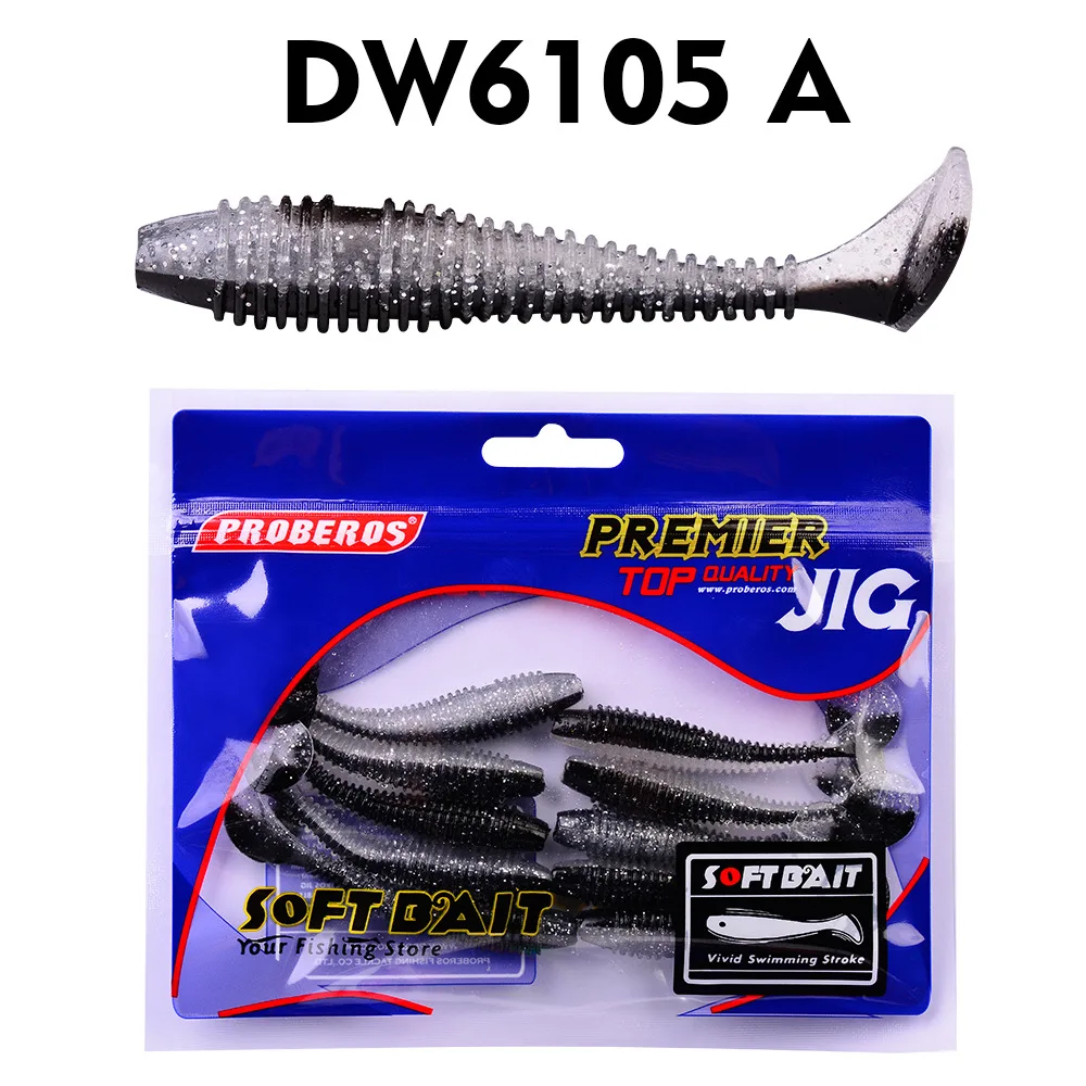 SeaYoloTTailSoftFishingLure10PcsPack6cm75cmFishingTackle