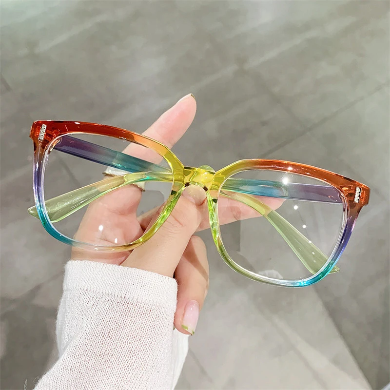 

Очки с защитой от синего света, с оправой из ПК, с защитой от УФ-лучей, большие квадратные компьютерные очки, очки, Уход За Зрением для женщин и мужчин