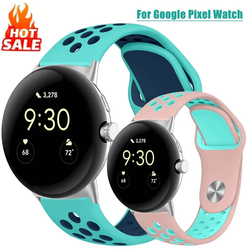 Breathable Silicone Sports Band for Google Pixel Watch - 41mm & 45mm Accessory Bracelet