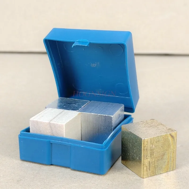 Physics Experimental Equipment 2cm Cube Group Copper Iron Aluminum Wood
