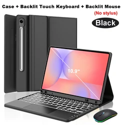 Slim Bluetooth Keyboard Cover with Protective Case - Russian keyboard (Black D BM)