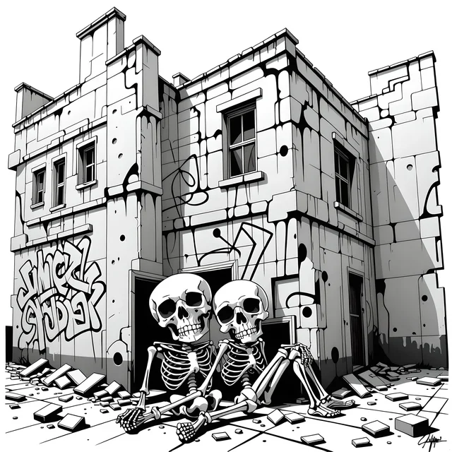 STREET GRAFFITI Patterns Coloring Book for Adults Cute Drawing Book Perfect Gift for Party and Birthday 6