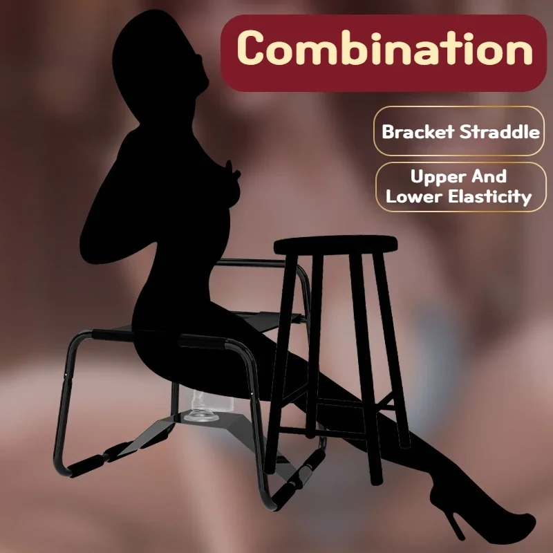 Female Auxiliary Sex Chair with Multifunctional Fancy Positions Bouncing Loving Reaching G-spot Ups Downs Couple's Adult Sex Toy