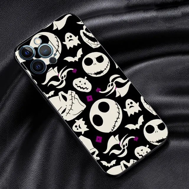 thumbnail image 1 of Funda de Disney Jack Skellington para Apple iPhone 14 13 11 Pro Max 12 Mini 7 Plus 8 + SE X XS XR 6 6S TPU Funda de silicona para teléfono, 1 of 5