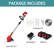  2500W Multifunctional Foldable Electric Lawn Mower 20000RPM Cordless Home Grass Trimmer Garden Tools For Makita 18V Battery 