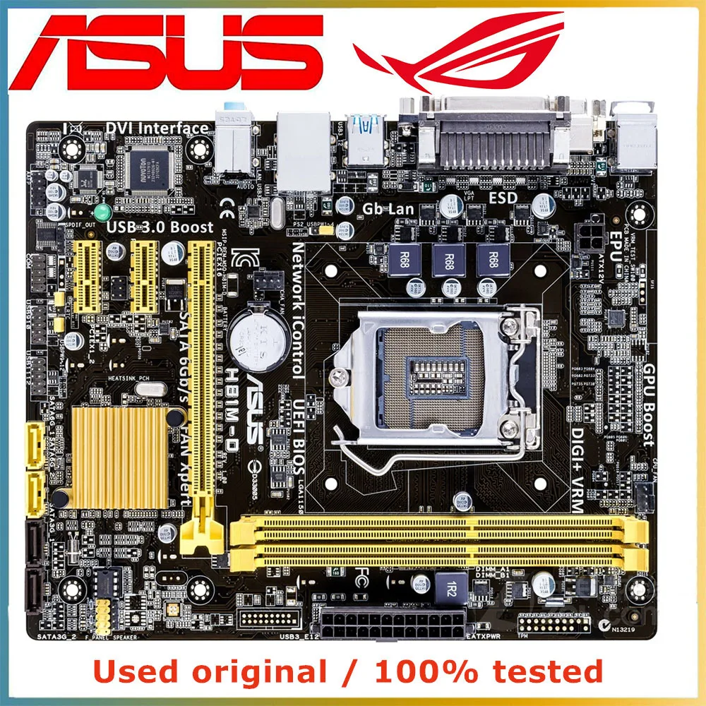 

Материнская плата для ASUS H81M-D компьютера LGA 1150 DDR3 16G для Intel H81 десктопная материнская плата SATA III PCI-E 3,0 X16