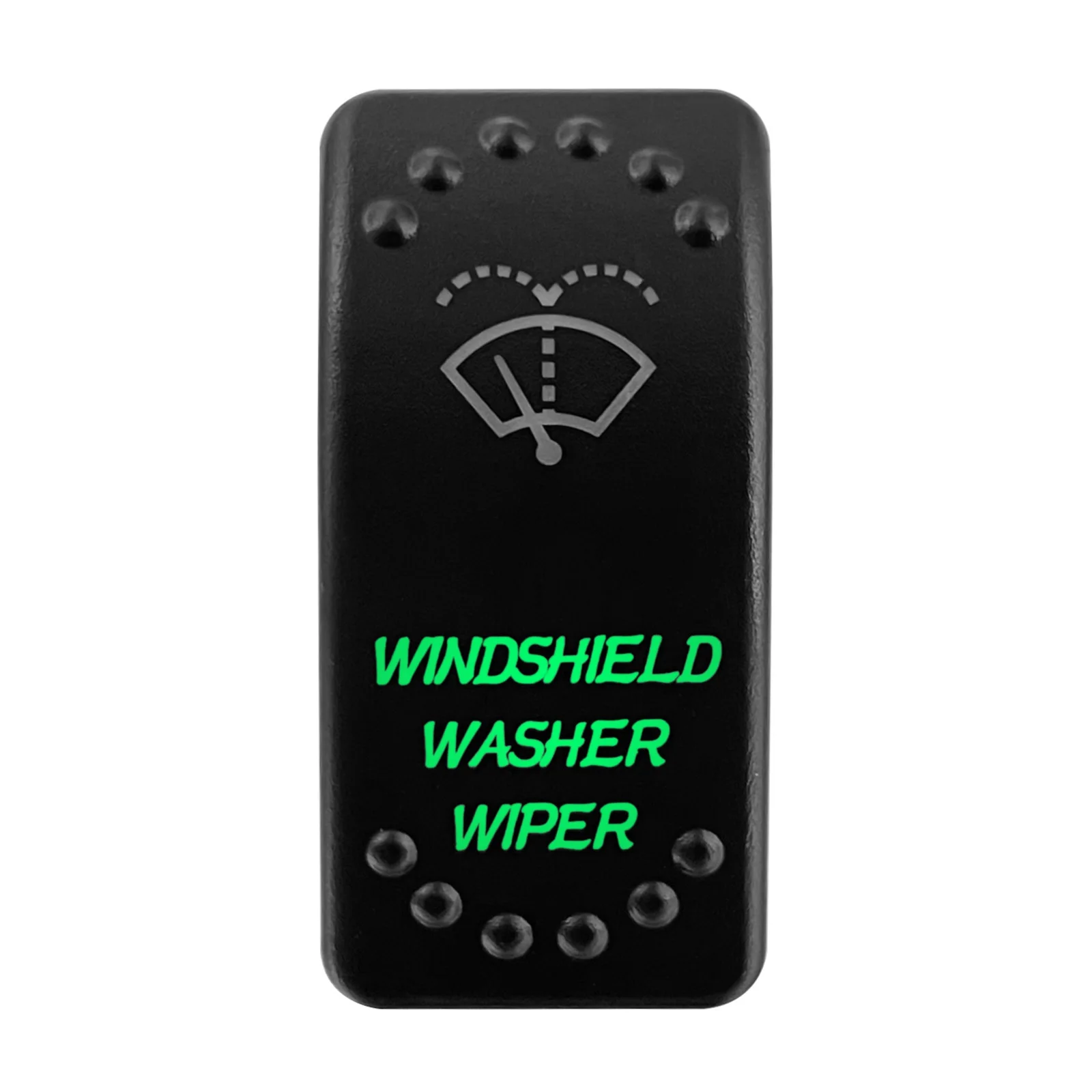 BACAUTOPARTS Orange LED Wiper/Washer Rocker Switch – 7-Pin, DPDT, Momentary ON-OFF-ON, 12V/24V