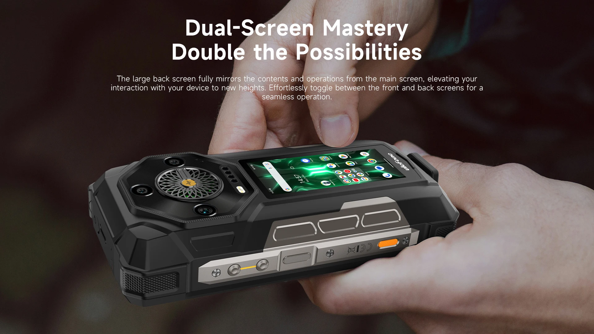 Ulefone Armor 33 Pro 5G 512GB, 32GB (16GB+16GB) RAM 25500mAh Massive Battery with Dual-Screen Rugged Phone (Global Version) 56