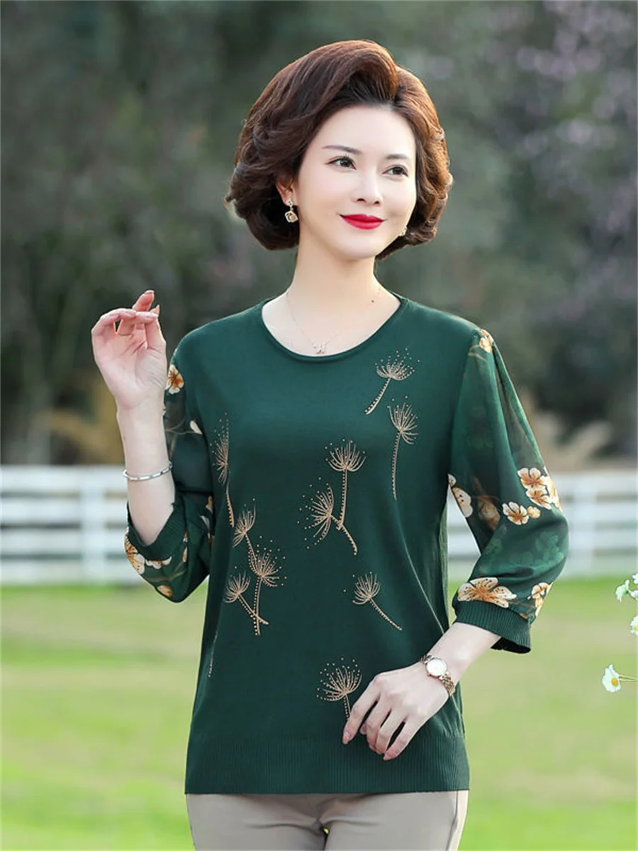 5XL    콺  ̵ м ĳ־ ݼҸ o-  ̽ ε鷹 μ Blusas ž TT2139
