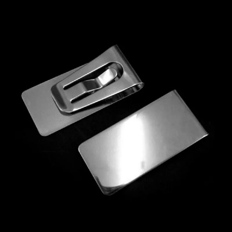 Durable Slim Money Wallet Clip Clamp Card Stainless Steel Credit Business Card Holder Stainless Steel Brass Bill Clip Clamp New