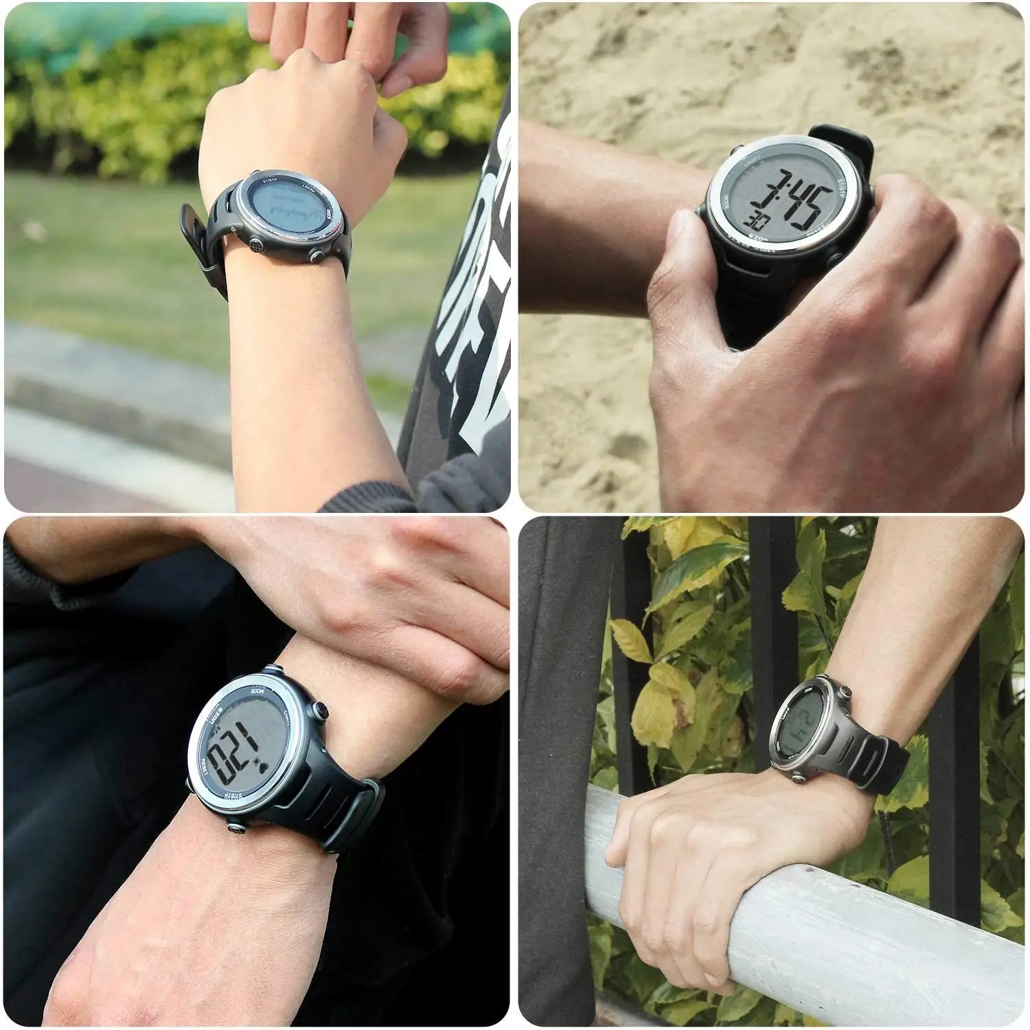 Waterproof Digital Sports Watch for Men and Women, Heart Rate Monitor, Chest Strap, Running, Cycling, Polar Watches 6