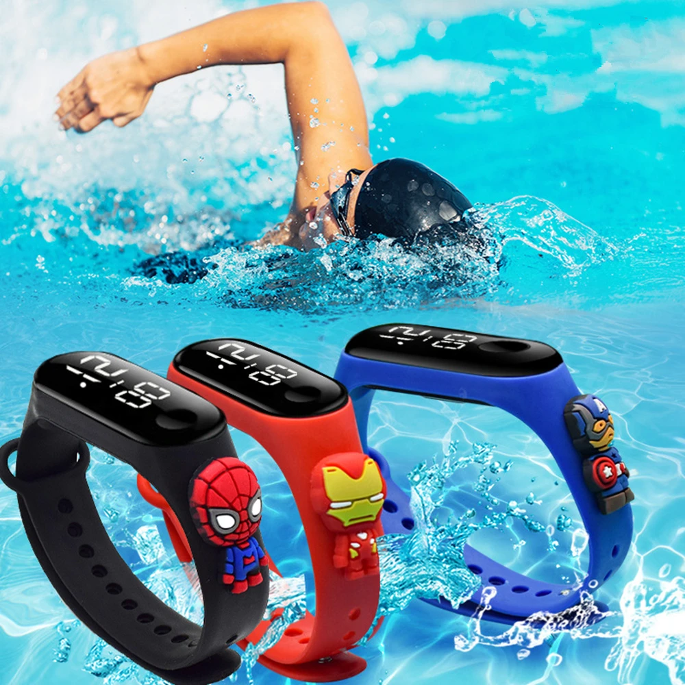 Disney reloj Digital de silicona para ninos cronografo de pulsera con dibujos animados Super LED resistente al agua regalo de cumpleanos para nina