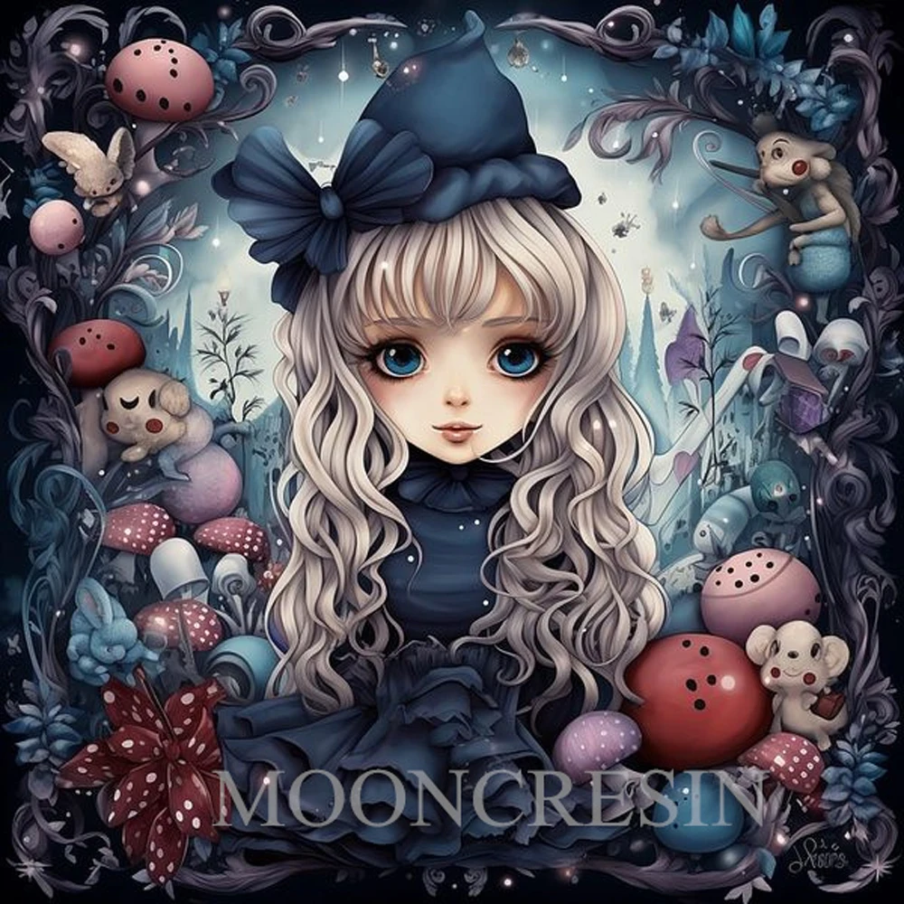 

100% Fairy Dust Square Diy Diamond Painting ,Cross Stitch ,Cartoon Girl Beauty, Embroidery Mosaic Home Decor Picture Rhinestones