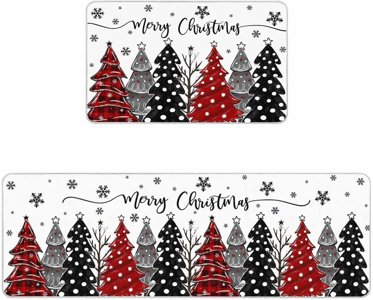 Baccessor Green Leaf Kitchen Mats Set Of 2, Banana Monstera Spring Summer Kitchen