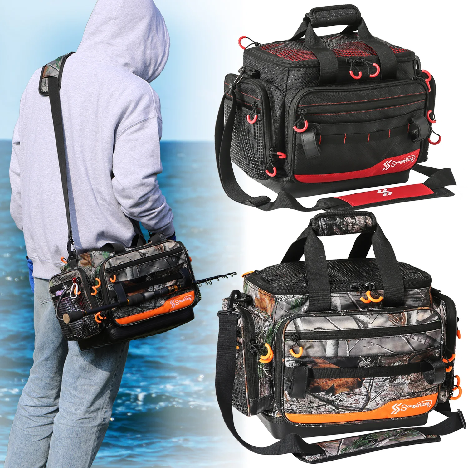 SougayilangFishingTackleBagsWaterResistantTrayBagsPortable
