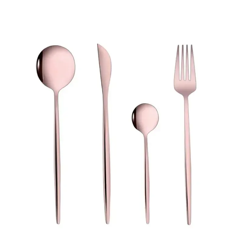 4pcs cutlery pink
