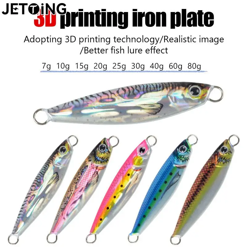 Stampa 3D Cast Jig Slow Metal Jig Trota Tonno Bass Shore Casting Jigging Spoon Sea Fishing Jigging Lure
