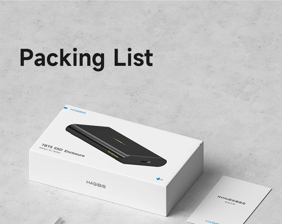Hagibis 80Gbps Thunderbolt NVMe SSD Enclosure