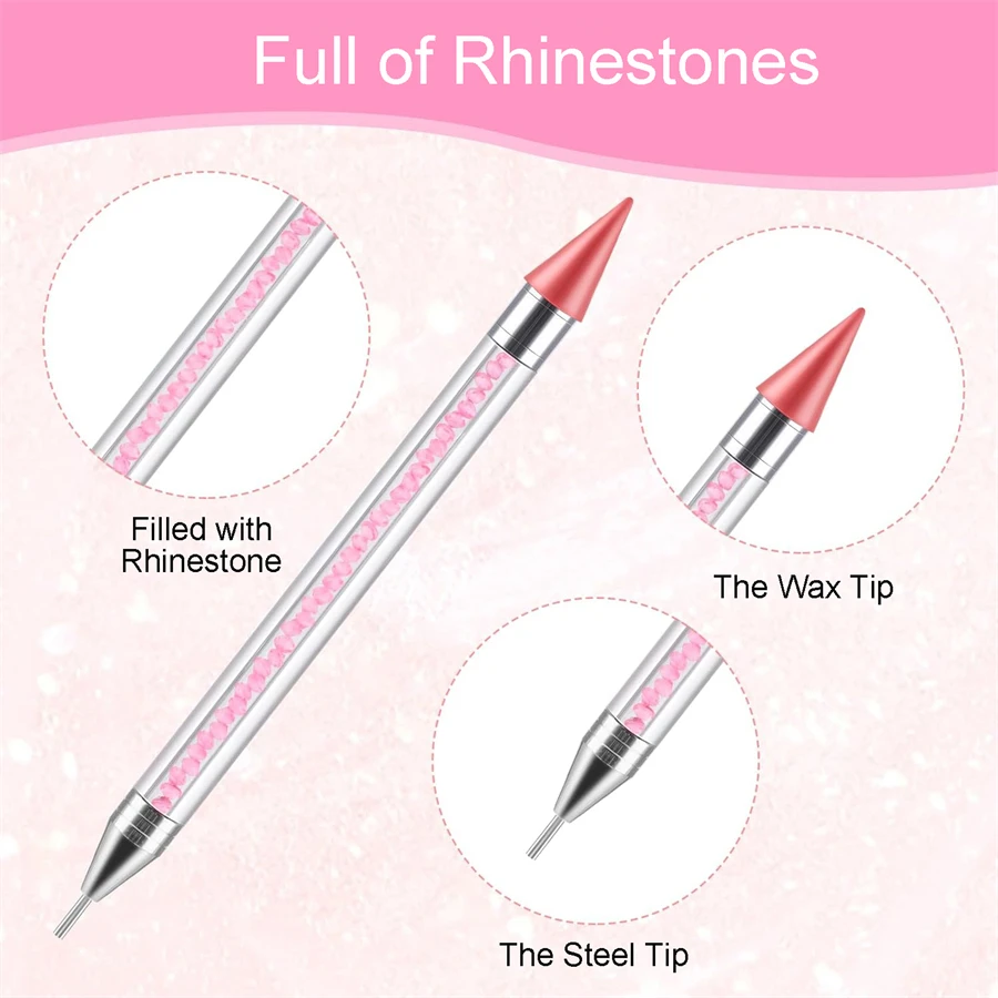 Rhinestone Pencil Pick Up Gem Stone Decorations Wax Pen Crystal Diamond Jewel Picker for Nail Art DIY Dotting Tool 3