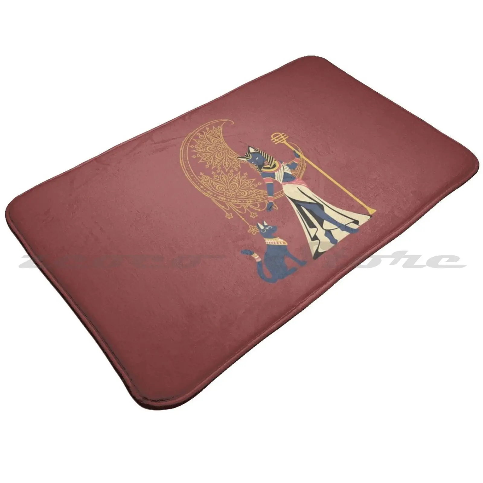 Коврик Мягкий Нескользящий для египетской богини Bastet ковер подушка |