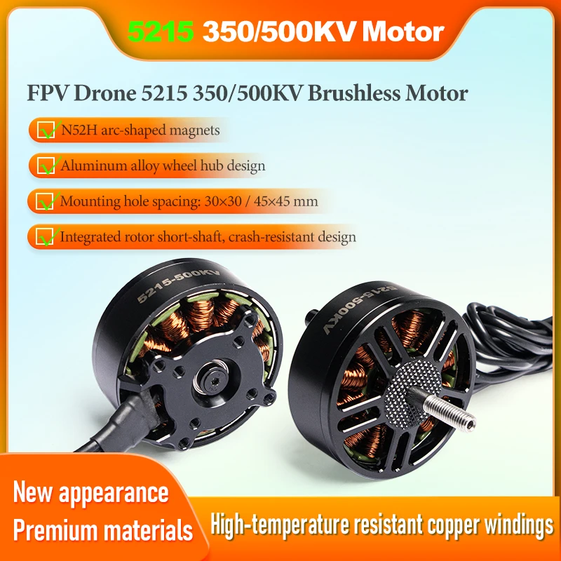 4pcs RC 모터 5215 5215 350KV 500KV 브러시리스 모터 방수 4-8S FPV 멀티 로터 모터 RC 드론 부품 장난감 액세서리