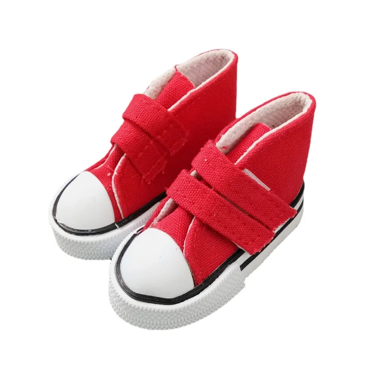 7.5cm Doll Shoes Denim Canvas Mini Shoes 1/4 BJD for Russian Decoration Handmade Doll Sneackers Canvas Shoes for Sharon Doll