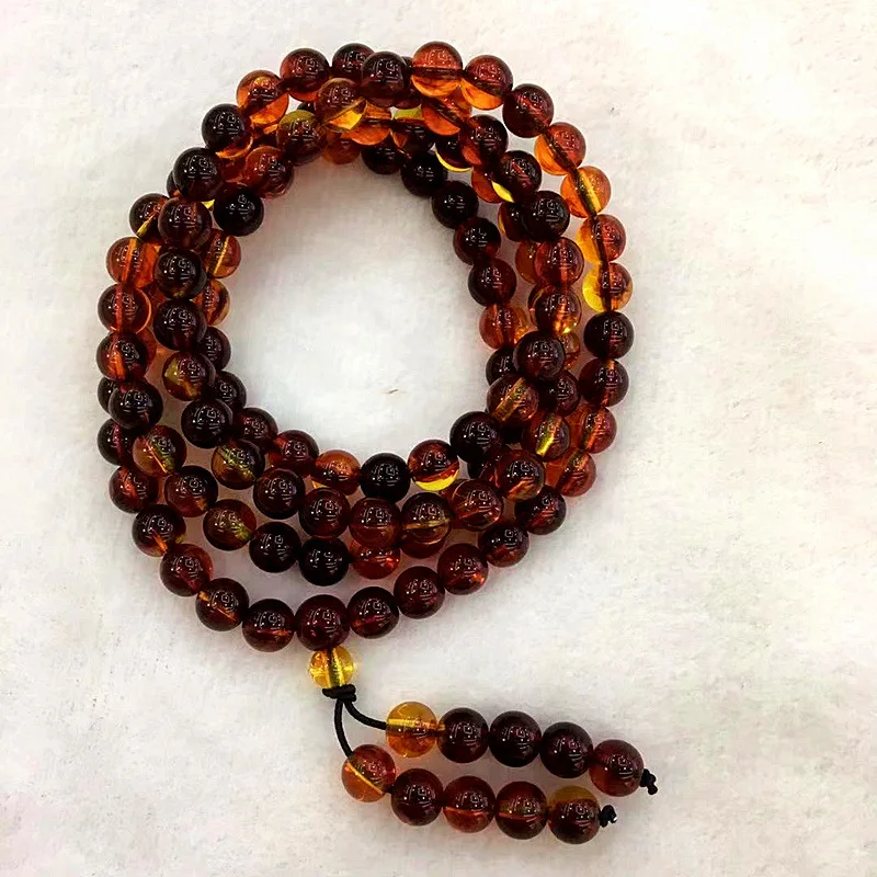 

Ожерелье из бисера с красным и коричневым пчелиным воском, 8/10 мм