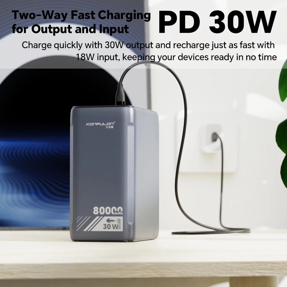 30 watt fast charging power bank