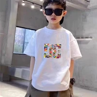 T-shirt à col rond + short pour enfants, ensemble deux pièces, vêtements à la mode pour garçons et filles de 3 à 12 ans, ensemble décontracté à manches courtes, sport, été 2