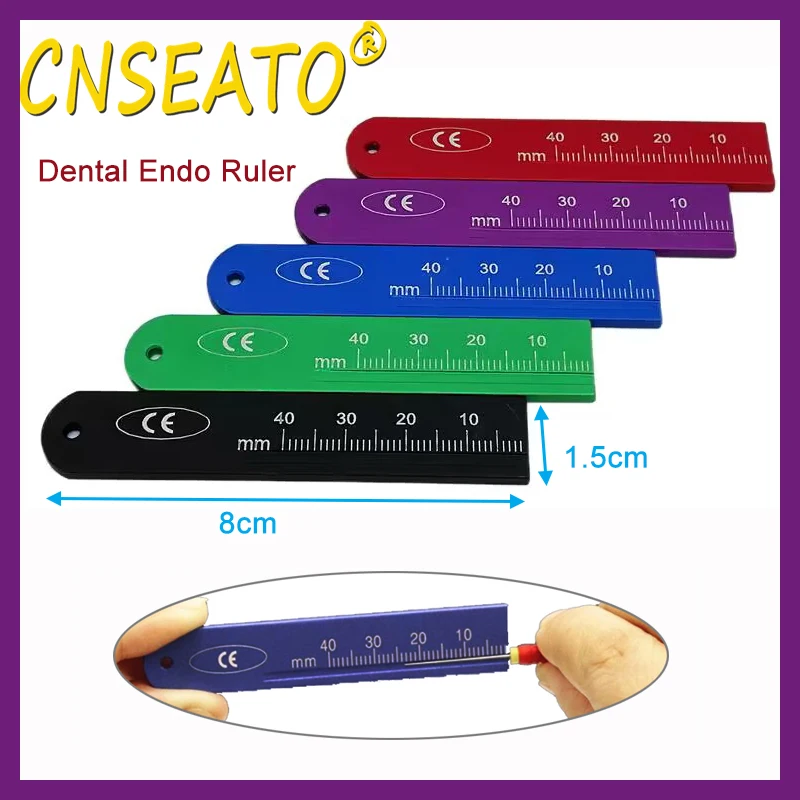 

1Pcs Dental Span Measure Scale Endo Rulers Colorful High Quality Aluminium Root Canal Measurement Dentist Measuring Tools