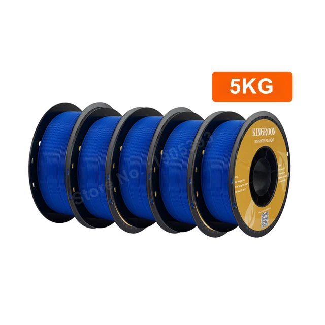 thumbnail image 1 of Filamento para impresora 3D KINGROON PETG de 1,75 mm, 5 kg, 10 kg, material de impresión 3D de colores mezclados, 1 kg/rollo, plástico PETG para impresora 3D FDM, 1 of 5