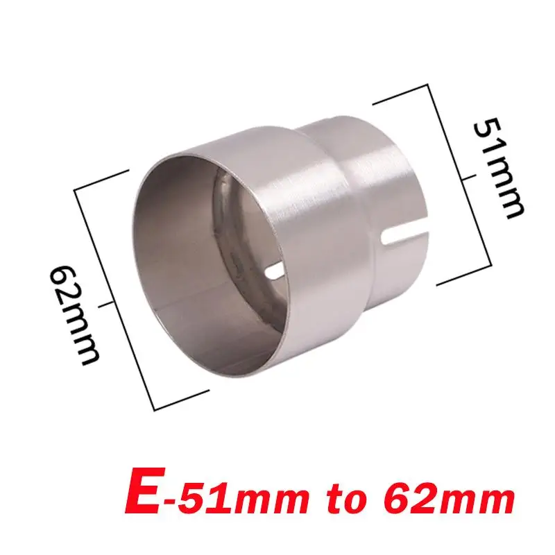 51mm to 52 54 56 58 62 64MM Exhaust Adapters Universal Motorcycle Muffler Pipe Connector Stainless Steel Conversion - Image 6