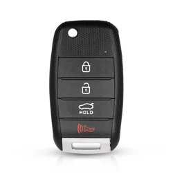 Enhanced Remote Key Shell Case - Flip Folding 3 - Button Design (Model 2)