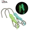 1Pcs 316 Stainless Steel Single Hook With Luminous Rope Underwater Scuba Diving for Cave Diving BCD Accessories 60MMSpring Hook 4