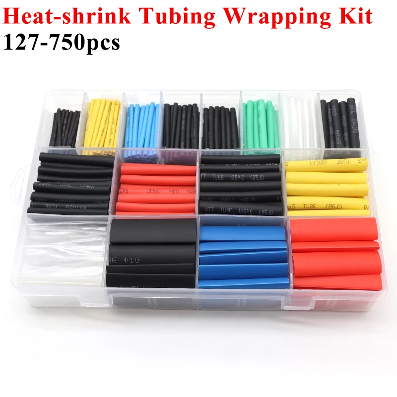 127 750pcs Heat shrink Tubing Thermoresistant Tube Heat Shrink Wrapping