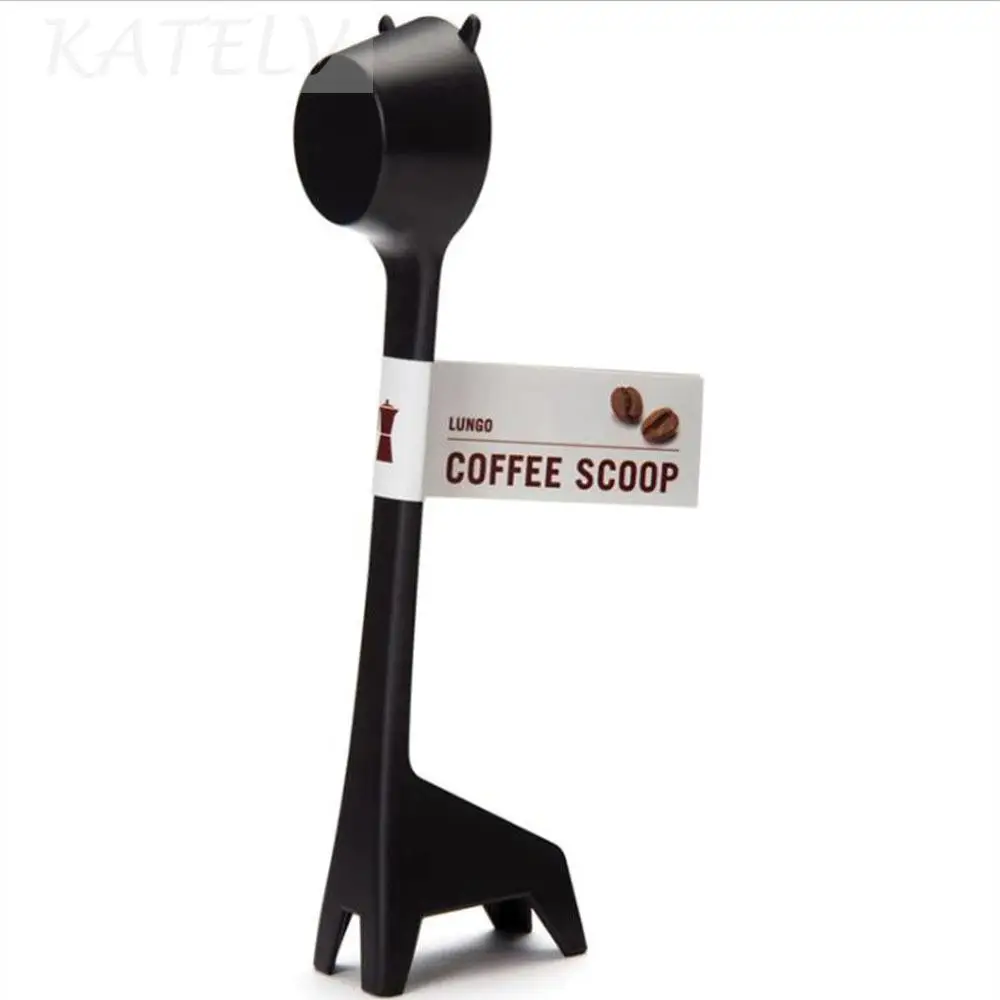 Description Picture 5 of itemCartoon Giraffe Shape Coffee Spoon Cute Design Black Powder Quantitative Long Handle Scoops Plastic Coffee Spoons Kitchen Decor