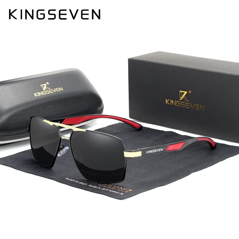 KINGSEVEN Occhiali Da Sole Polarizzati Uomo - Design Pilota Retrò