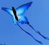 Large135cm Blue Butterfly LED Kite Single Line Bird Kites For Children Adults Outdoor Fun Animal Toy With Hand Line Factory 5