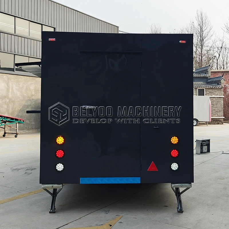 Description Picture 5 of itemBelyoo Fast Food Cart Mobile Kitchen Hot Dog Pizza Food Truck BBQ Fast Food Trailer Restaurant Taco Cart Concession Food Trailer