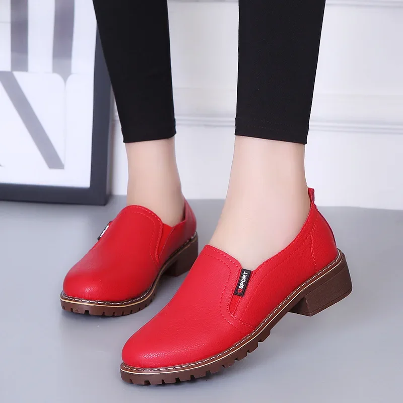 2023 Women Flat Female Loafers Ladies Round Toe Shoes Women's Fashion Slip On Footwear Woman Solid Spring And Autumn Plus Size