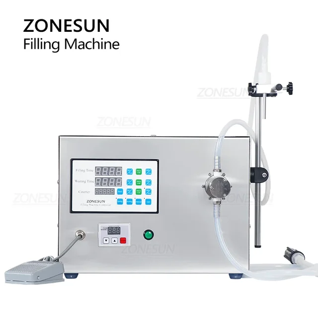 ZONESUN ZS-YTMP1S Semi-atuo, устройство для розлива жидкости, магнитный насос, напитки, парфюм, эфирное масло, наполнитель бутылок для воды juice 5