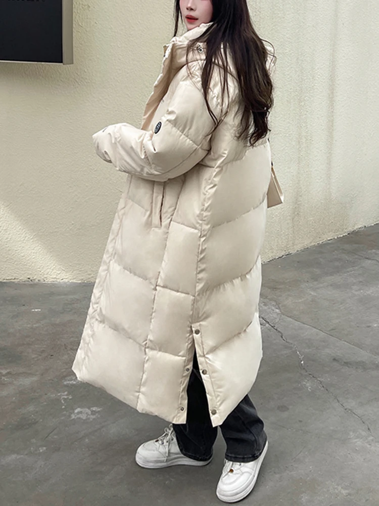 

Warm Winter Jackets For Women Hooded Parkas New 2023 Korean Long Thick Down Cotton Jackets Loose Oversized Harajuku Overcoat 3XL