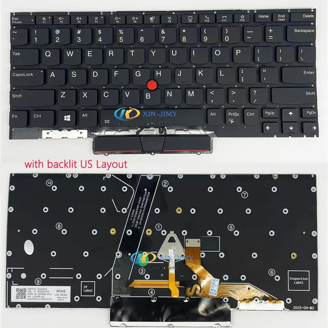 Keyboard For Lenovo ThinkPad X1 Nano Gen 1 with backlit US