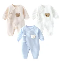 Somenie – body pour garçons et filles, vêtements d'hiver pour nouveau-né, vêtements de maison en coton pour tout-petits de 0 à 6 mois, vêtements épais pour le printemps et l'automne 6