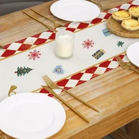 Christmas Nutcracker Linen Table Runners Dresser Scarf Winter Xmas Holiday Kitchen Party Decor Reusable Navidad Decorations 2025 4