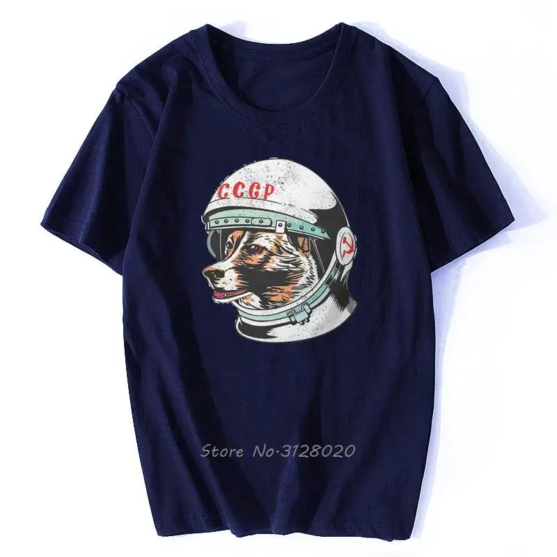 Wesentliche Laika Kosmonaut Raum Hund T Shirt Vintage Gothic T-shirt Männer Baumwolle Tees Tops Streetwear Harajuku – Detail 5